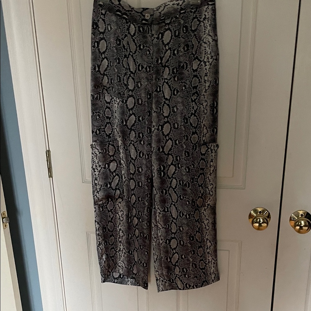 Michael Kors satin Snake Print Women's Pants size xs
